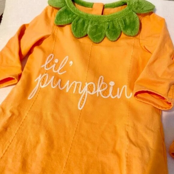 POTTERY BARN KIDS BABY PUMPKIN BUNTING 0-6 months - Picture 2 of 4